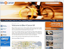 Tablet Screenshot of bike4cancer.org